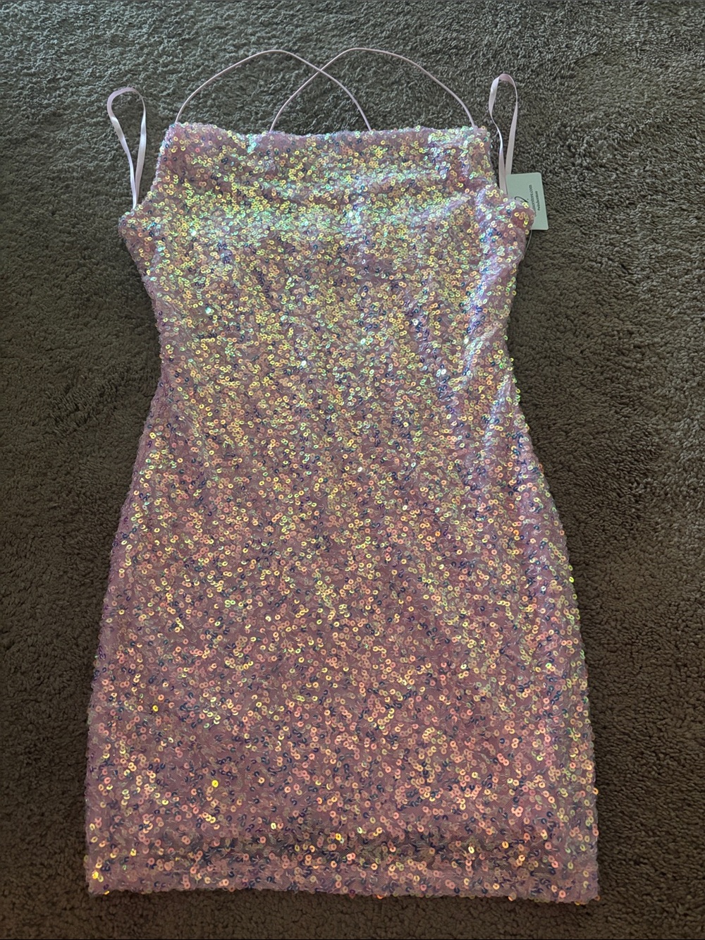 Windsor Iridescent Pink Sequin Mini Dress